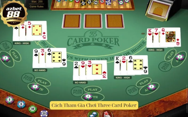 Cách Tham Gia Chơi Three Card Poker