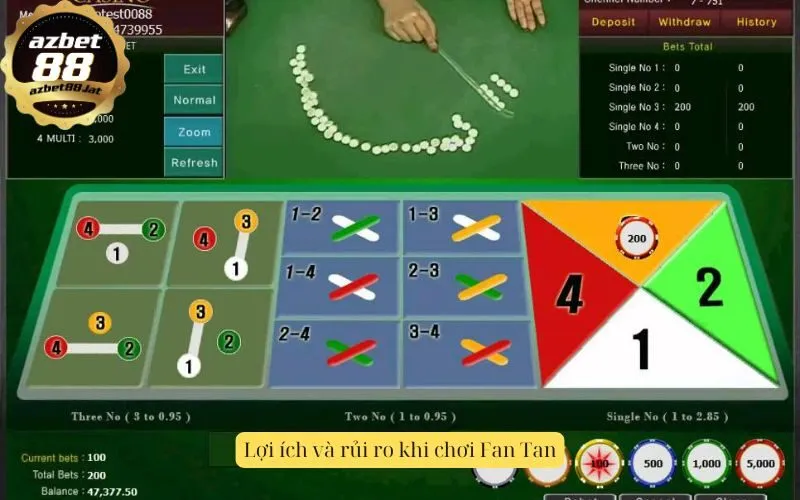 Lợi ích và rủi ro khi chơi Fan Tan